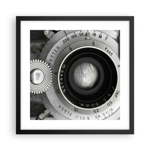 Pôster com moldura preta - Uma história sobre Hollywood - 40x40 cm