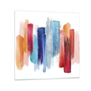 Quadro em vidro - Para cima e para baixo  - 70x70 cm