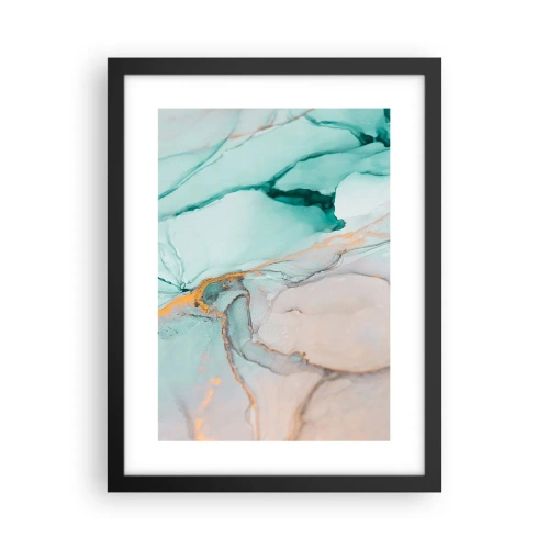 Pôster com moldura preta - Dança das formas e cores - 30x40 cm