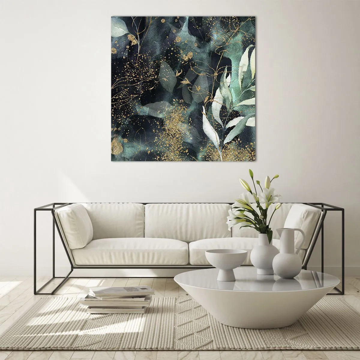 Quadro em vidro - Jardim Mágico - 50x50 cm