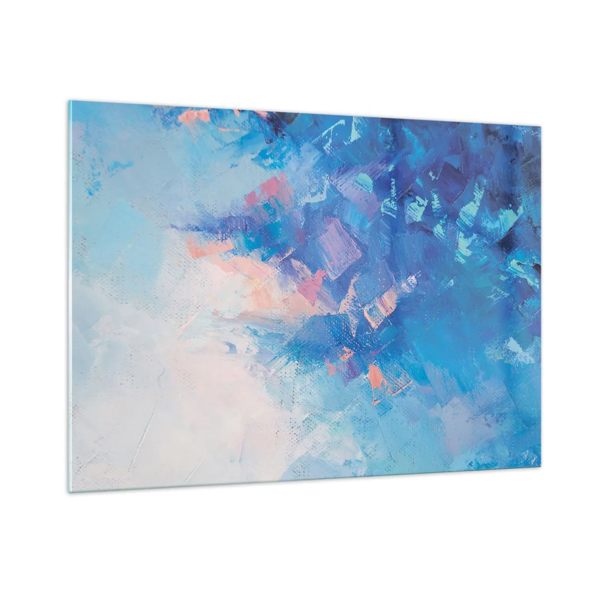 Quadro em vidro - Abstração de inverno - 100x70 cm