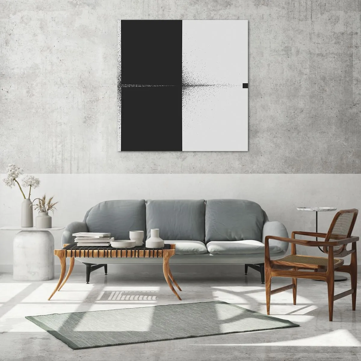 Quadro em vidro - Direto para o destino - 70x70 cm