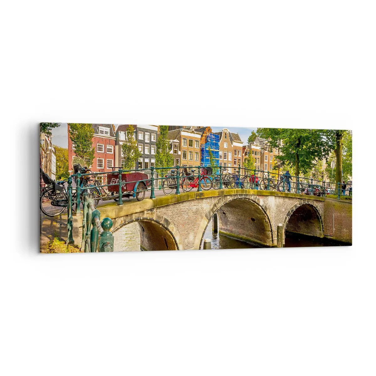 Quadro em tela - Primavera junto ao canal - 140x50 cm
