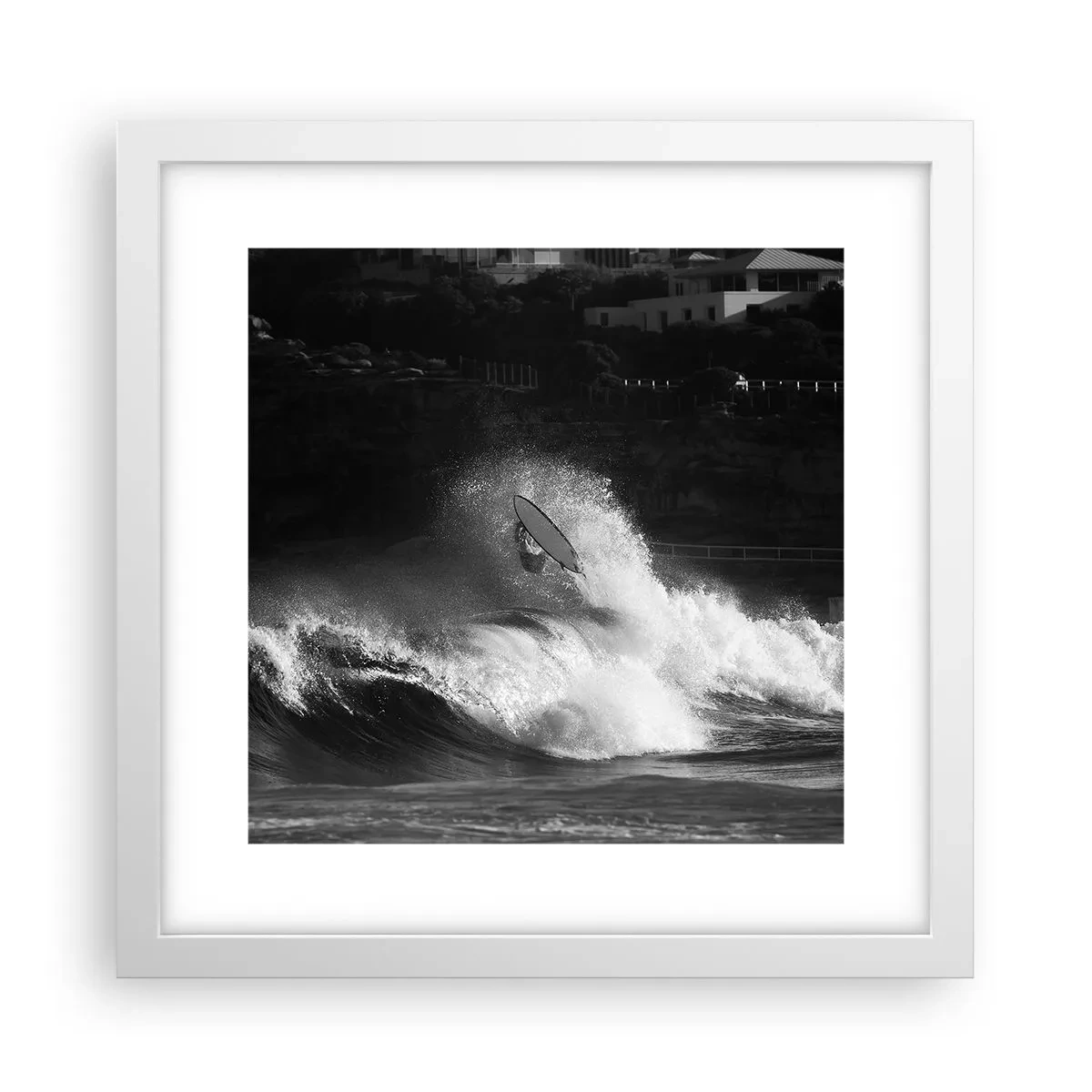 Pôster em moldura branca - Desafio aceito! - 30x30 cm