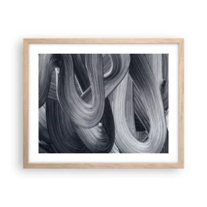 Pôster com moldura de carvalho claro - A fluidez da realidade - 50x40 cm