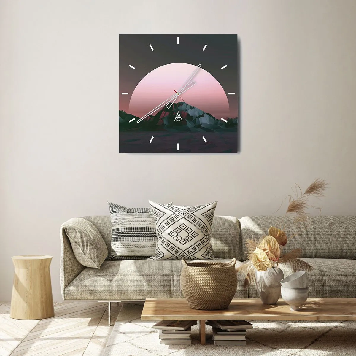 Relógio de parede - Relógio em vidro - Numa galáxia vizinha - 30x30 cm