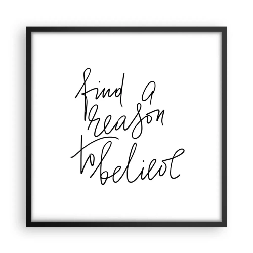 Pôster com moldura preta - É possível - 50x50 cm