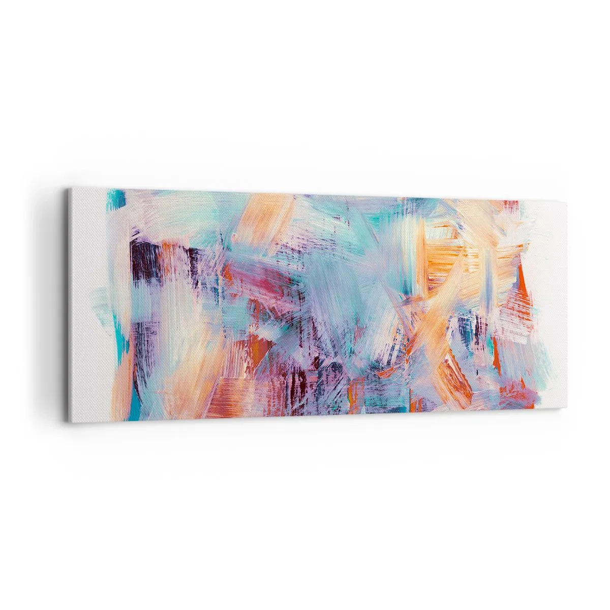 Quadro em tela - Uma bagunça colorida - 100x40 cm