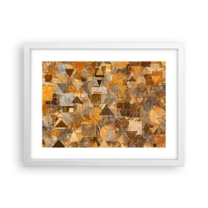 Pôster em moldura branca - O mundo em forma - 40x30 cm