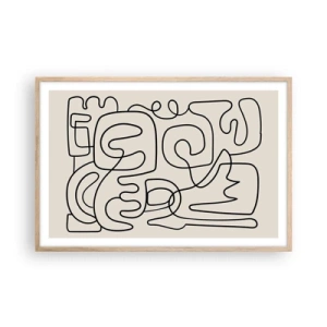 Pôster com moldura de carvalho claro - Na trilha - 91x61 cm
