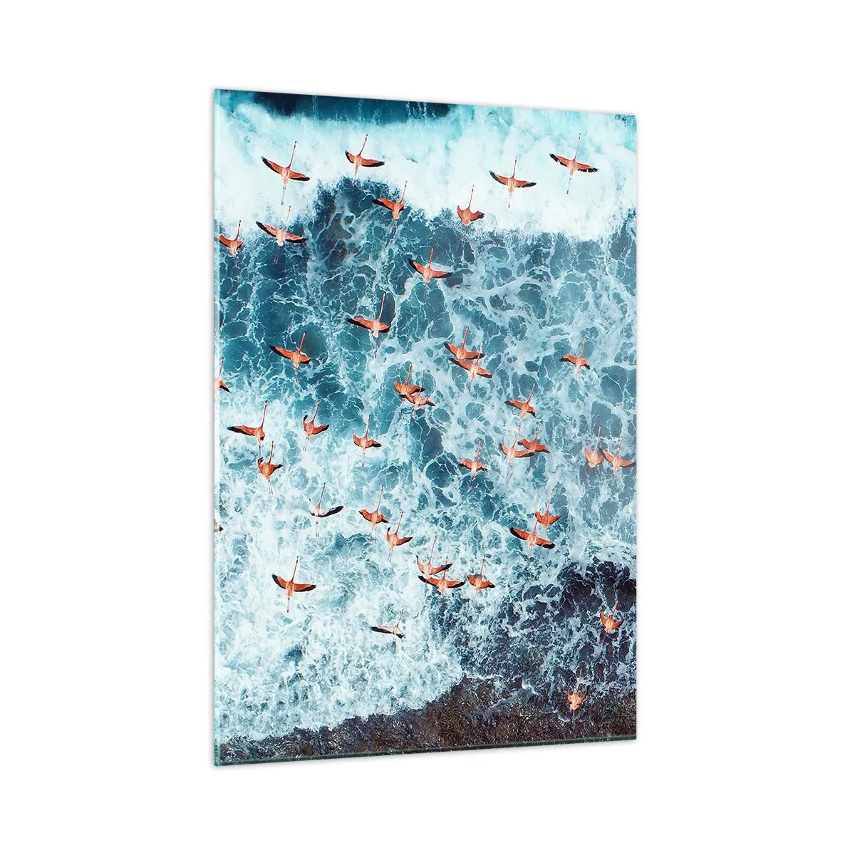 Quadro em vidro - Desfile à beira-mar - 50x70 cm