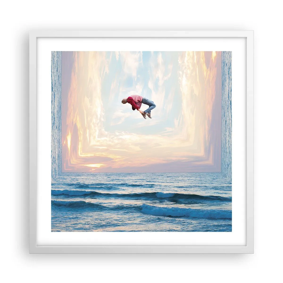 Pôster em moldura branca - Para outra dimensão - 50x50 cm