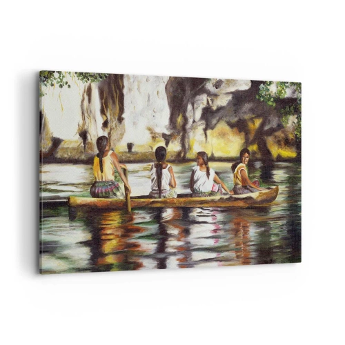 Quadro em tela - Num paraíso polinésio - 120x80 cm