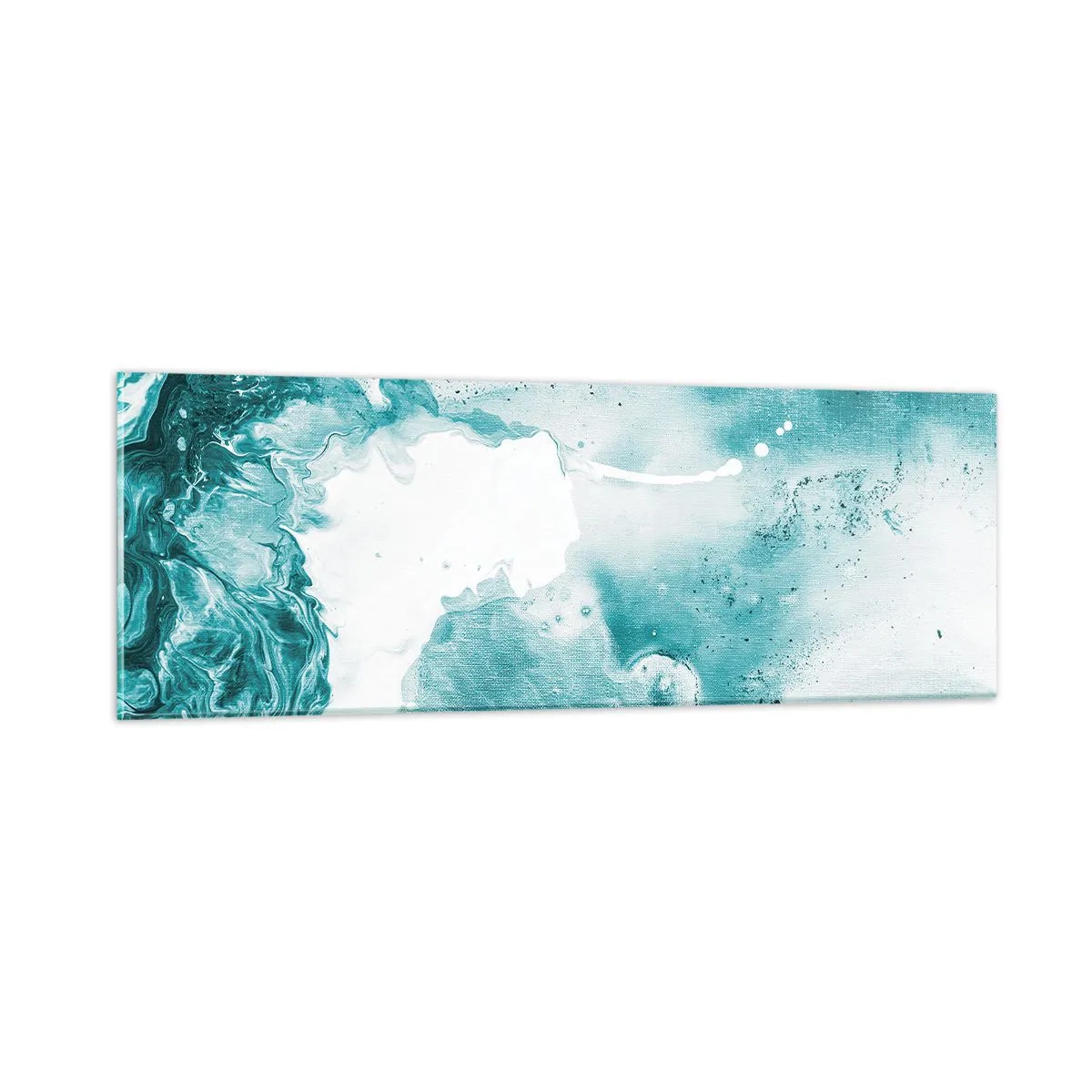 Quadro em vidro - Inundado em azul - 90x30 cm