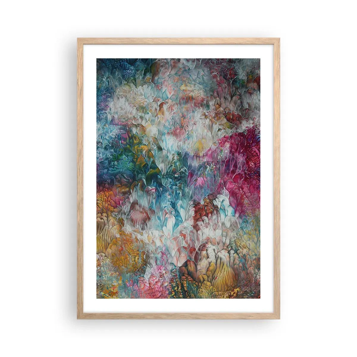 Pôster com moldura de carvalho claro - Em plena floração - 50x70 cm