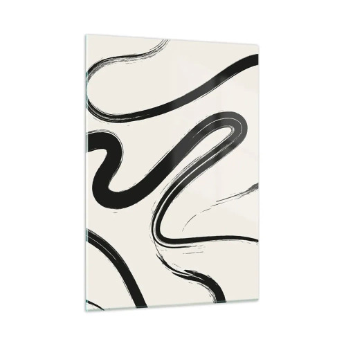 Quadro em vidro - Capricho preto e branco - 50x70 cm