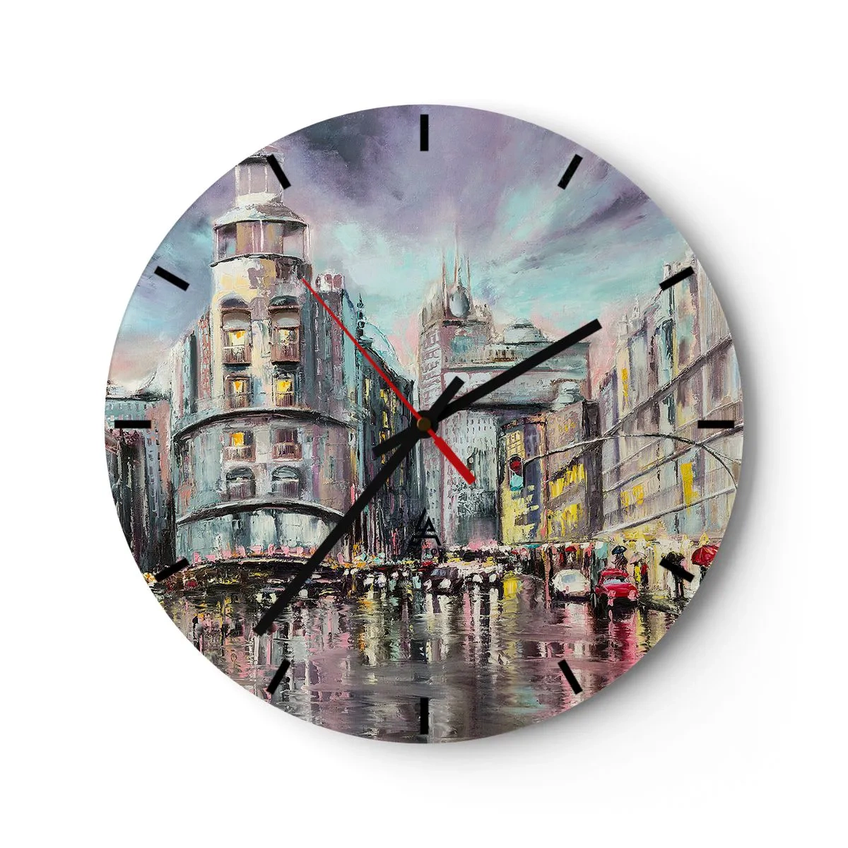 Relógio de parede - Relógio em vidro - Será uma noite de sucesso - 40x40 cm