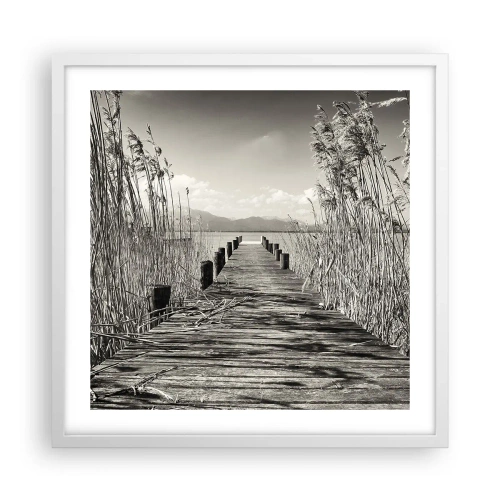 Pôster em moldura branca - No silêncio da relva - 50x50 cm