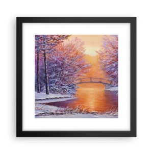 Pôster com moldura preta - Vamos nos encontrar aqui - 30x30 cm