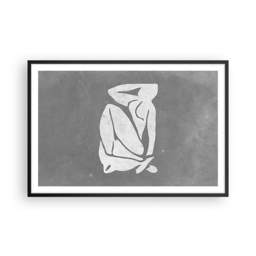 Pôster com moldura preta - Nos pensamentos - 91x61 cm