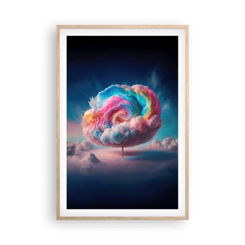 Pôster com moldura de carvalho claro - O sonho de um parque de diversões - 61x91 cm