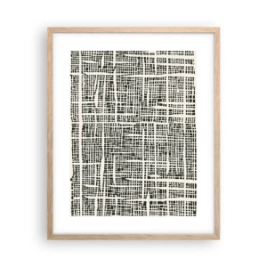 Pôster com moldura de carvalho claro - Uma composição tecida - 40x50 cm