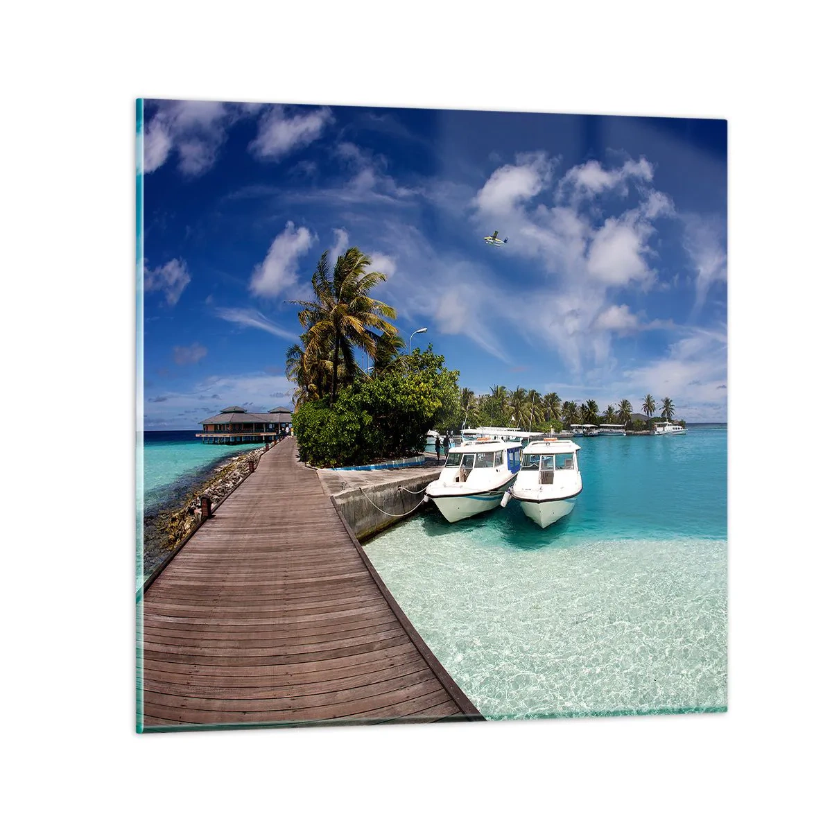 Quadro em vidro - No entanto, o paraíso existe - 60x60 cm