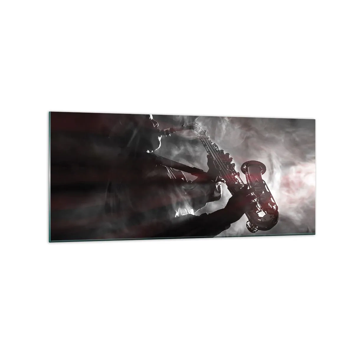 Quadro em vidro - Nos fumos do jazz - 120x50 cm