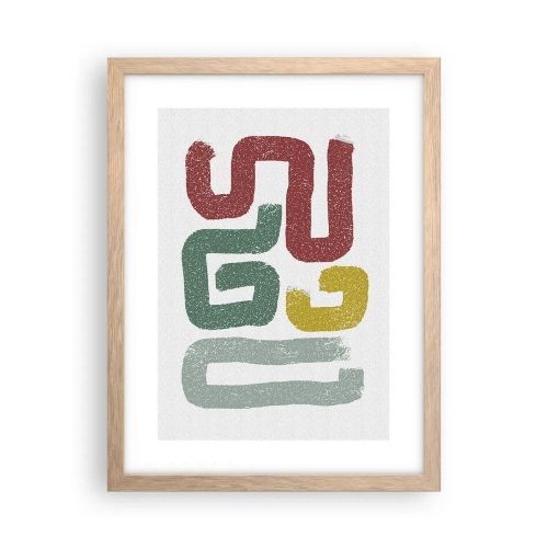 Pôster com moldura de carvalho claro - Em uma língua desconhecida - 30x40 cm