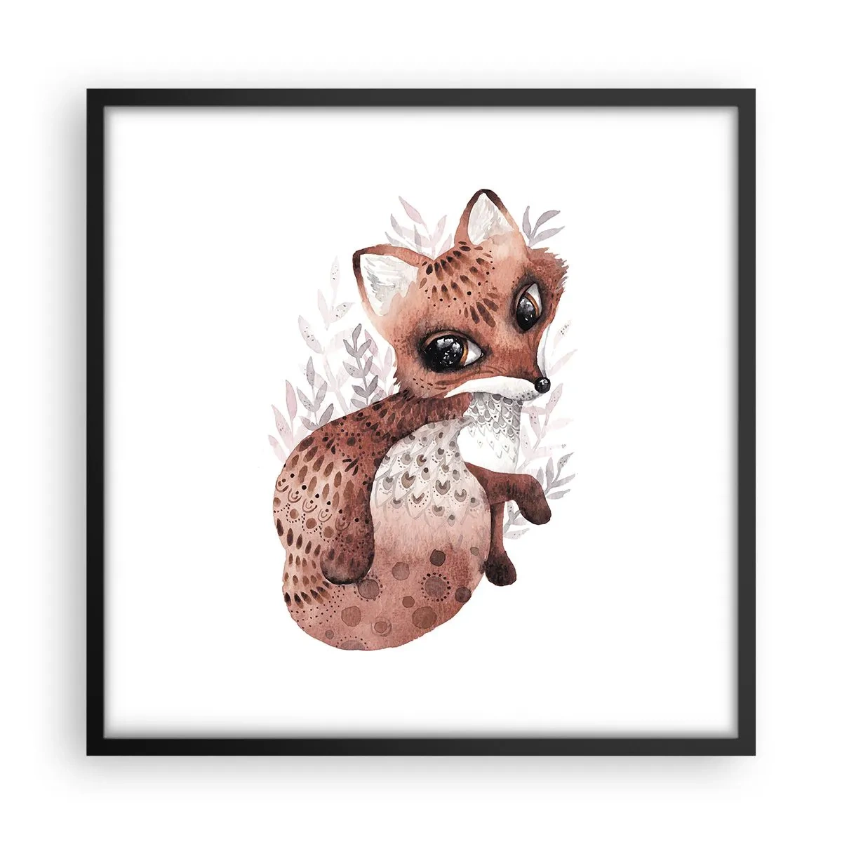 Pôster com moldura preta - Como não amar - 50x50 cm