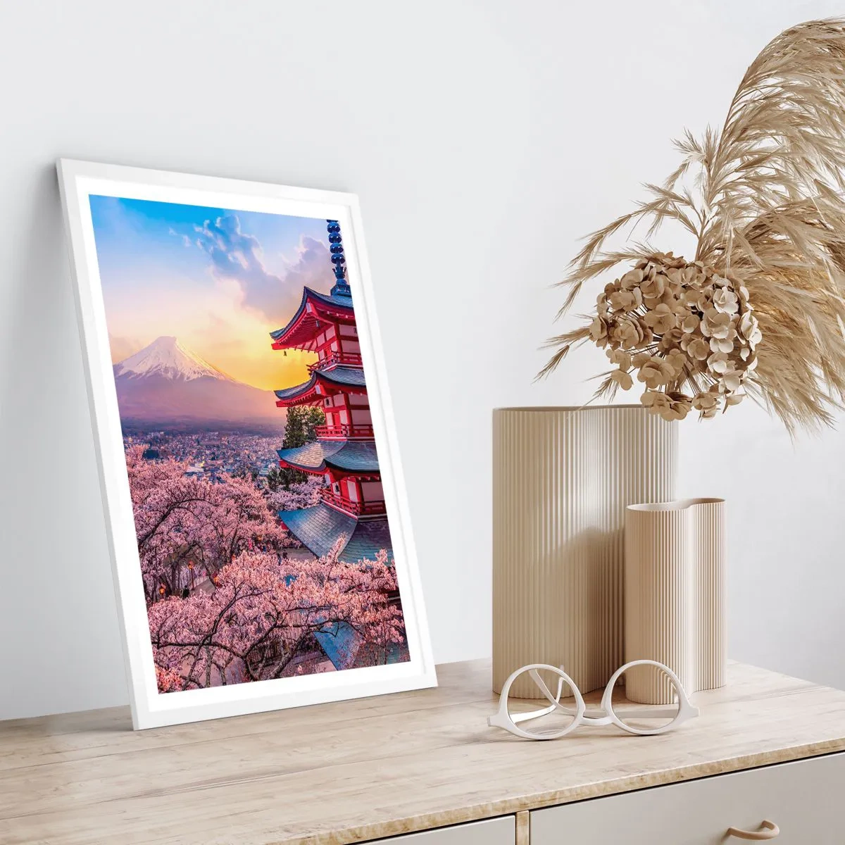 Pôster em moldura branca - A essência do espírito japonês - 30x40 cm