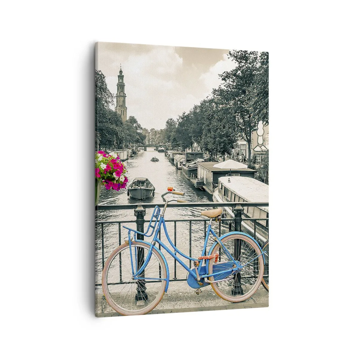 Quadro em tela - Cores da rua de Amsterdã - 50x70 cm