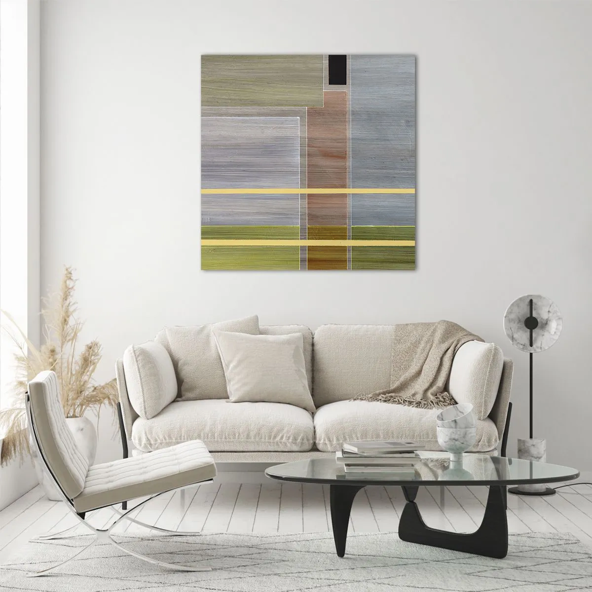 Quadro em vidro - Simples e calmo - 40x40 cm