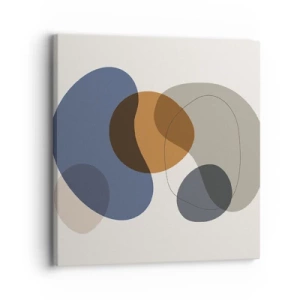 Quadro em tela - Gotas de cor - 30x30 cm