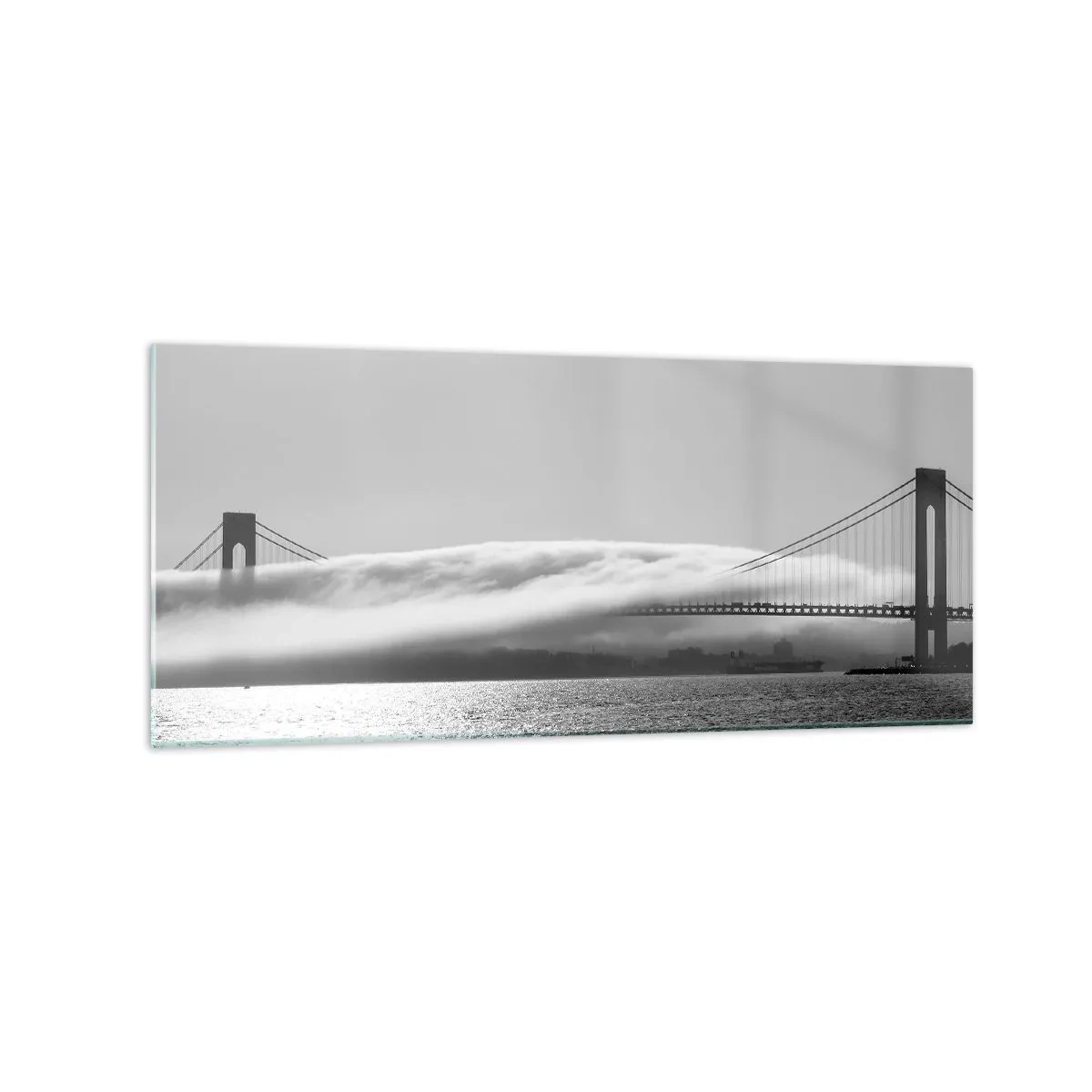 Quadro em vidro - Navegando pelo Golden Gate - 120x50 cm