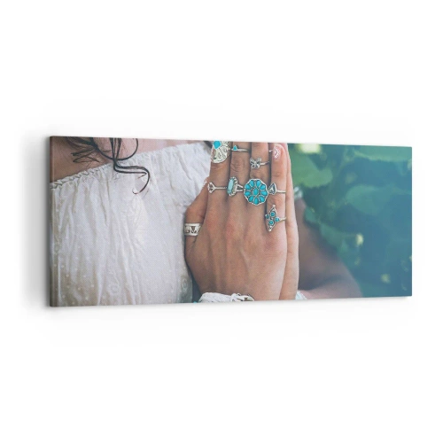 Quadro em tela - Bem-vindo ao centro do ser - 120x50 cm