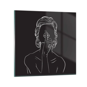 Quadro em vidro - A beleza floresce em silêncio - 30x30 cm