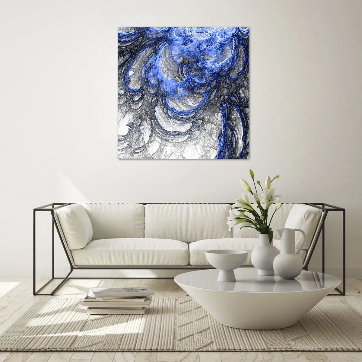 Quadro em vidro - O nascimento de uma onda - 40x40 cm