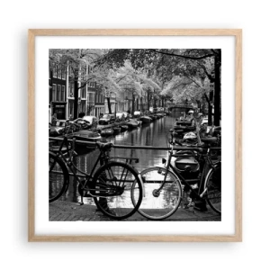 Pôster com moldura de carvalho claro - Vista muito holandesa - 50x50 cm