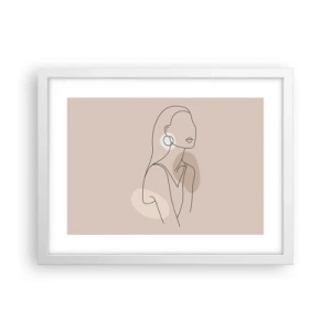 Pôster em moldura branca - Um ícone da feminilidade - 40x30 cm