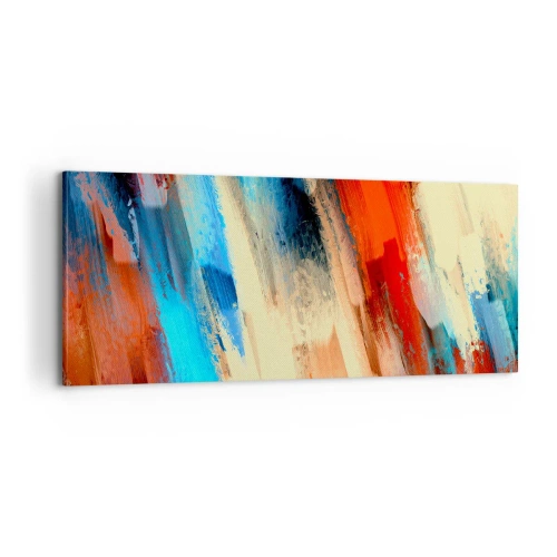 Quadro em tela - Cascata de cores - 100x40 cm