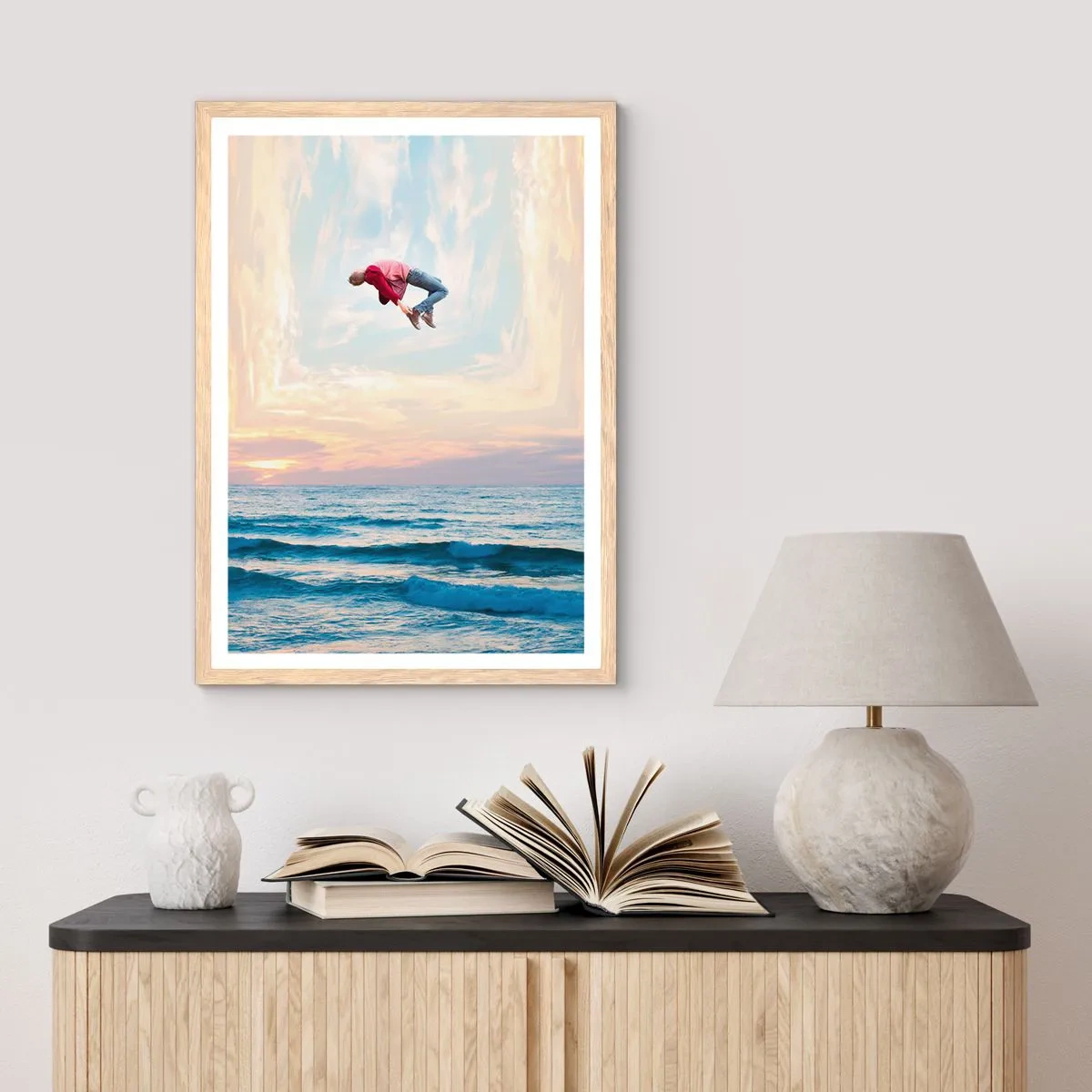 Pôster com moldura de carvalho claro - Para outra dimensão - 61x91 cm