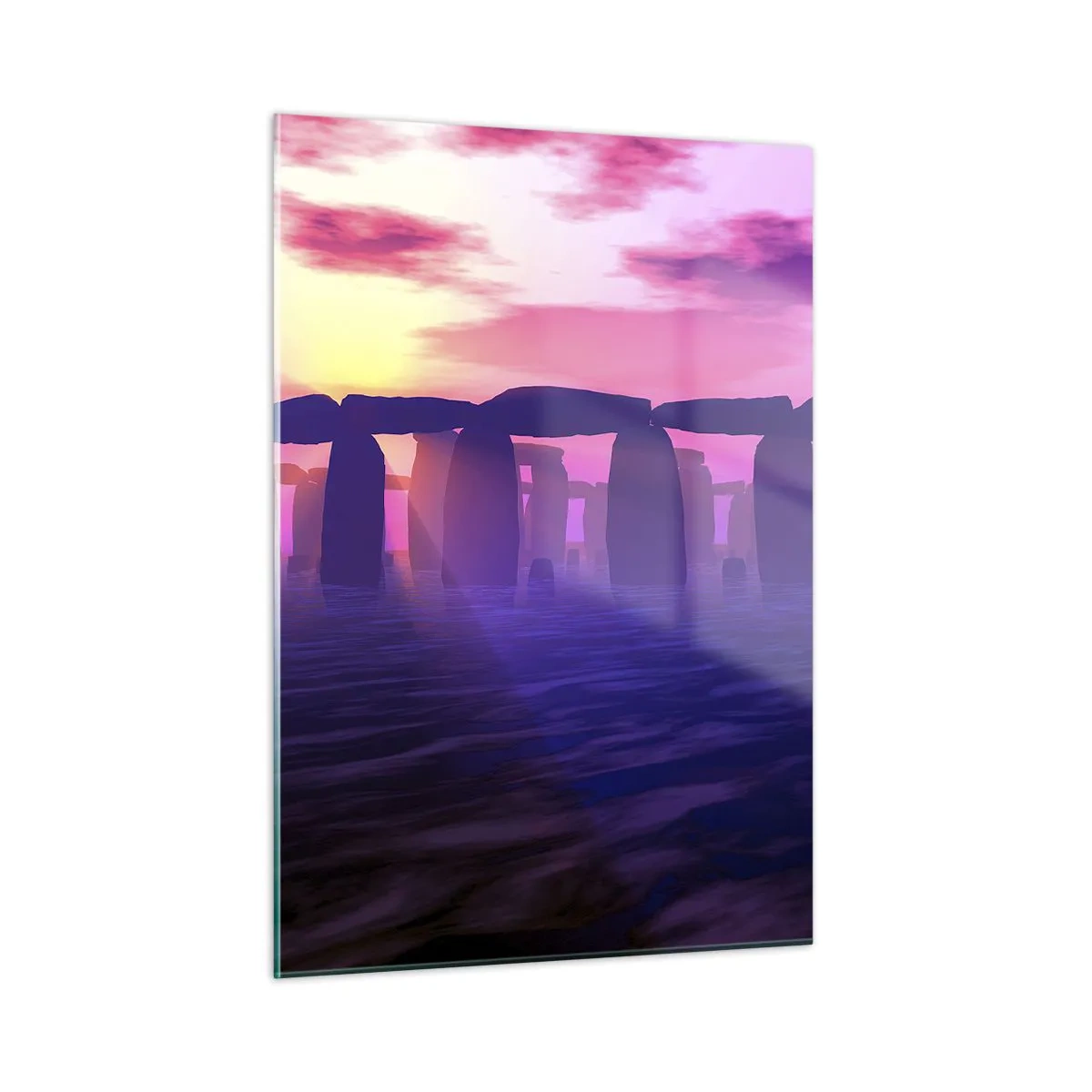 Quadro em vidro - O mistério do amanhecer no nevoeiro - 50x70 cm