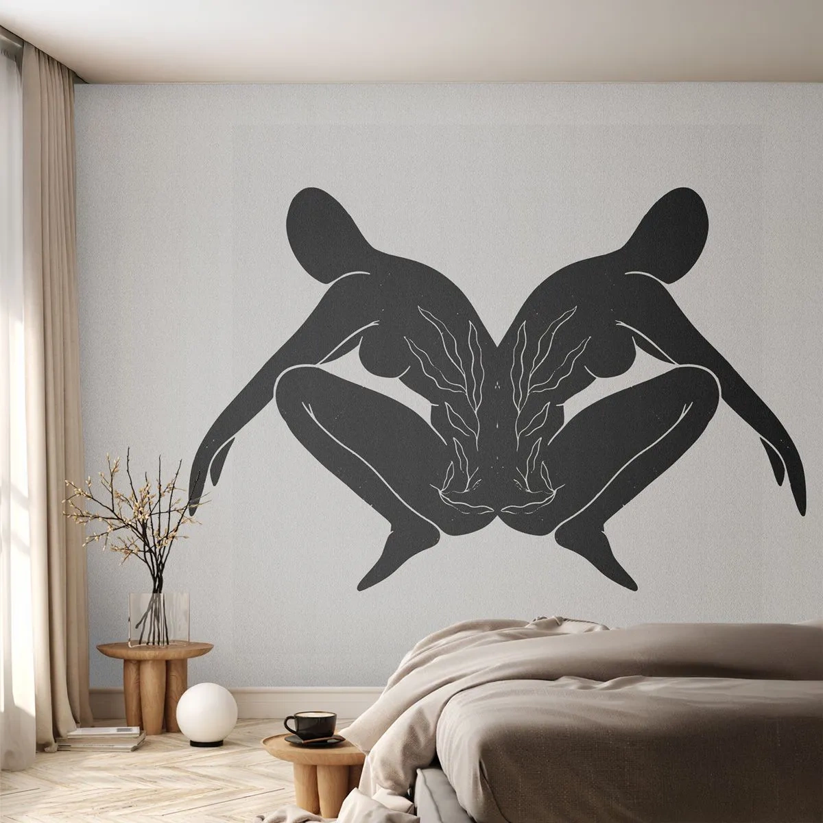 Papel de Parede Premium Sand - Uma alma comum - Pessoas, Minimalista, Gêmeos - 100x70 cm