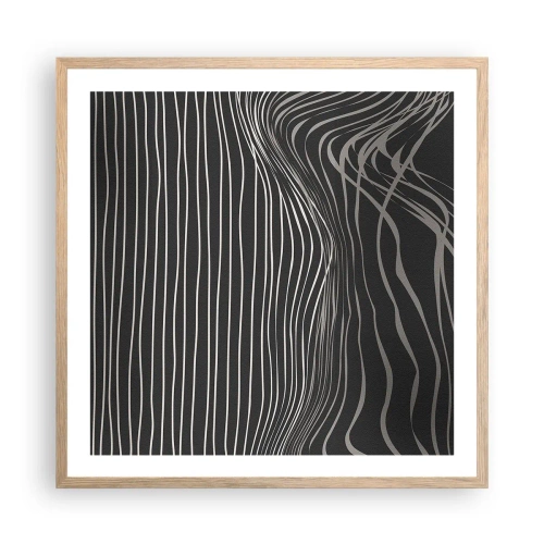 Pôster com moldura de carvalho claro - Ritmo e sotaque - 60x60 cm