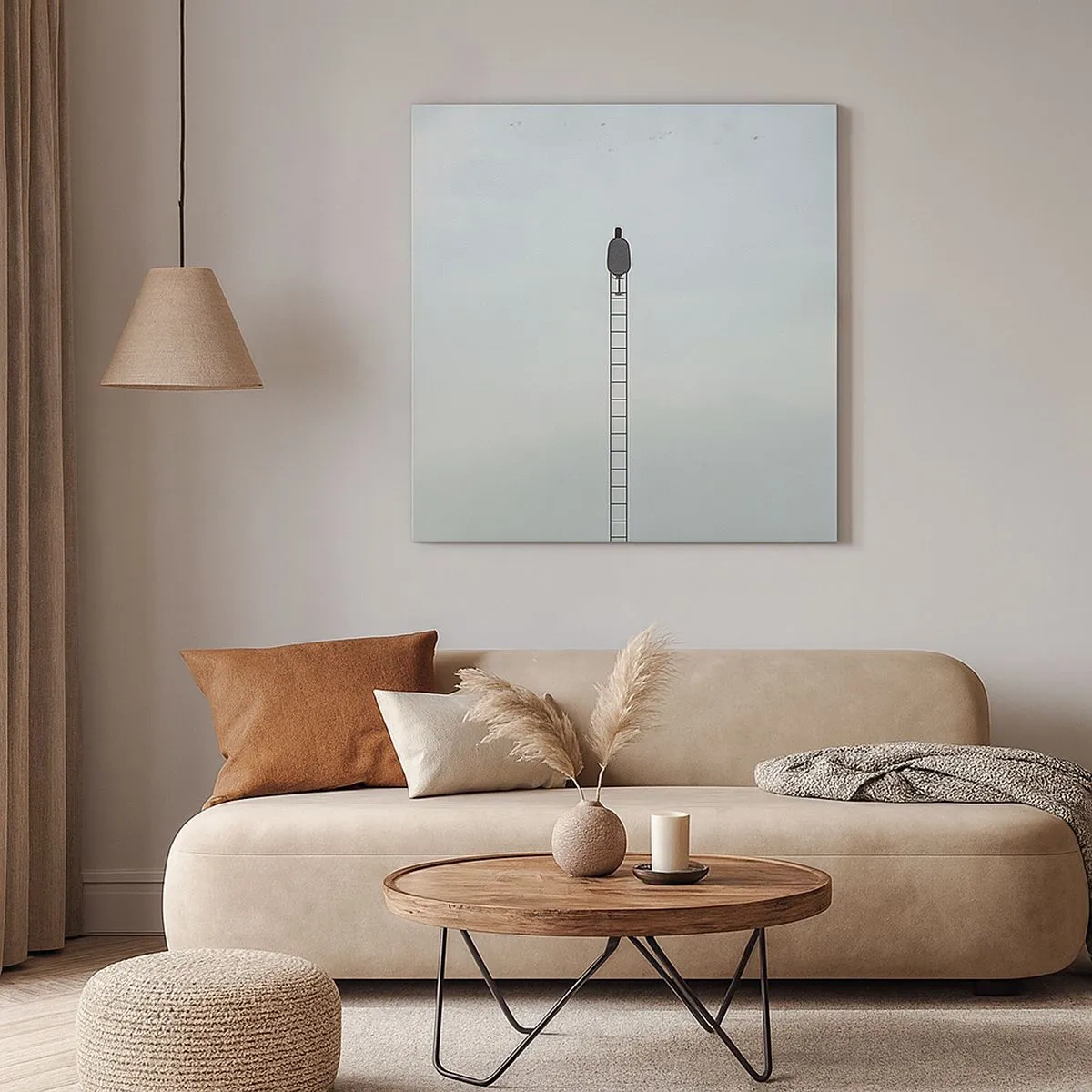 Quadro em tela - Vá além - 30x30 cm