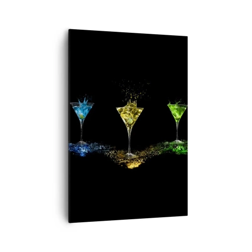 Quadro em tela - Cores da alegria no vidro de cristal - 70x100 cm