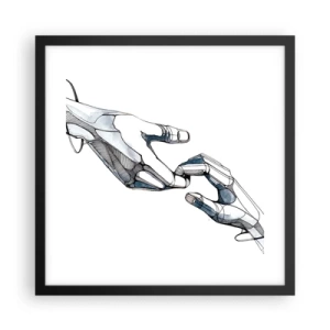 Pôster com moldura preta - Um bom gesto - 40x40 cm