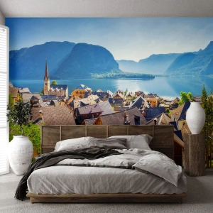 Papel de Parede Autocolante Deluxe Sticker - Não poderia ser mais pitoresco - Paisagem, Cidade, Áustria - 450x315 cm