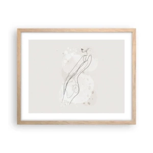 Pôster com moldura de carvalho claro - Errar o olhar - 50x40 cm